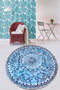 Conceptum Raiya Çap Alfombra Azul 80 x 80 cm